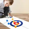16PCS/set Foldable Mini Curling Table Curling Ball Tabletop Curling Game For Kid Adult Family School Travel Tabletop Culing Game 4