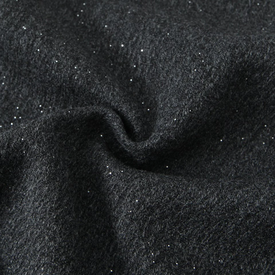 XXXXL Fashion Plus Size Women Skirts Premium hip-covering A-Line Sequined Woolen High Waisted Bottoms For Autumn And Winter 9237