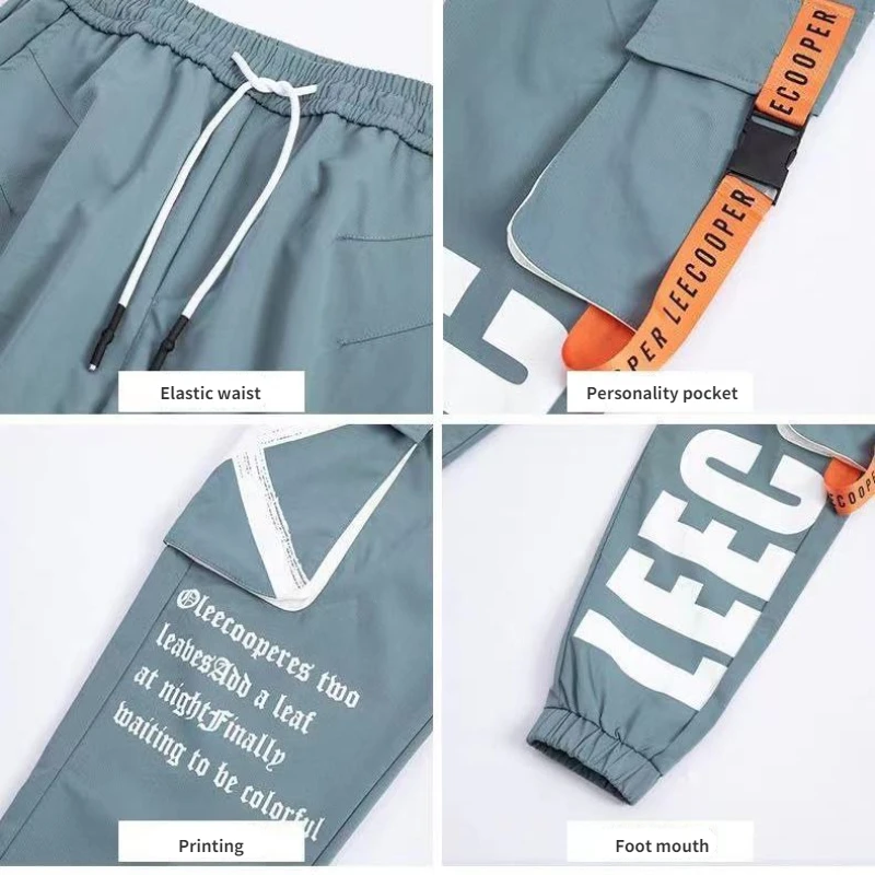Military Cargo Pants Cargo Pants Casual Sweatpants Hip Hop Cargo Pants Men Streetwear Cotton Joggers Fashion Sweatpants Male Casual Harem Trousers Summer Harajuku Pants Men Women