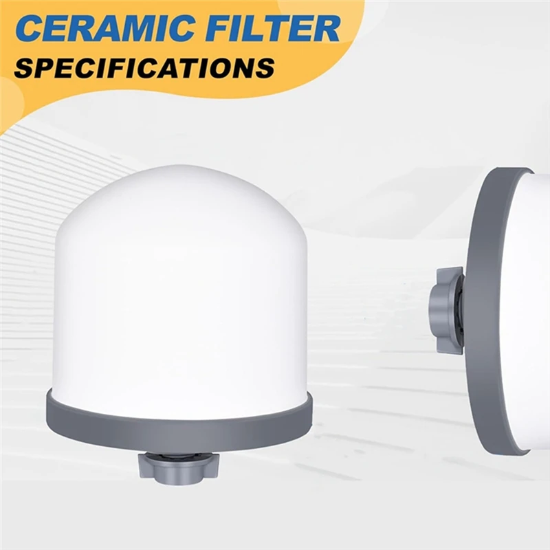 4Pack Replacement Ceramic Dome Water Filter 0.2 To 0.5Micron For Countertop Portable Water Purification System