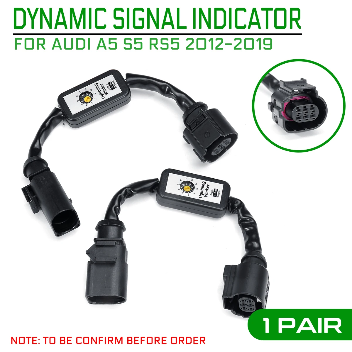 

Динамический поворотный индикатор, 2 шт., задний свет, дополнительный модуль, кабель, жгут проводов, автомобильные фары, подходят для AUDI A5 S5 RS5 2012-2019