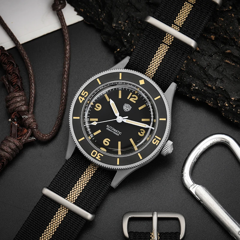 Watchdives WD50 Fathom Watch NH35 Automatic Movement 50-Fathom Sapphire Crystal Watches C3 Luminous 300m Waterproof Wristwatch