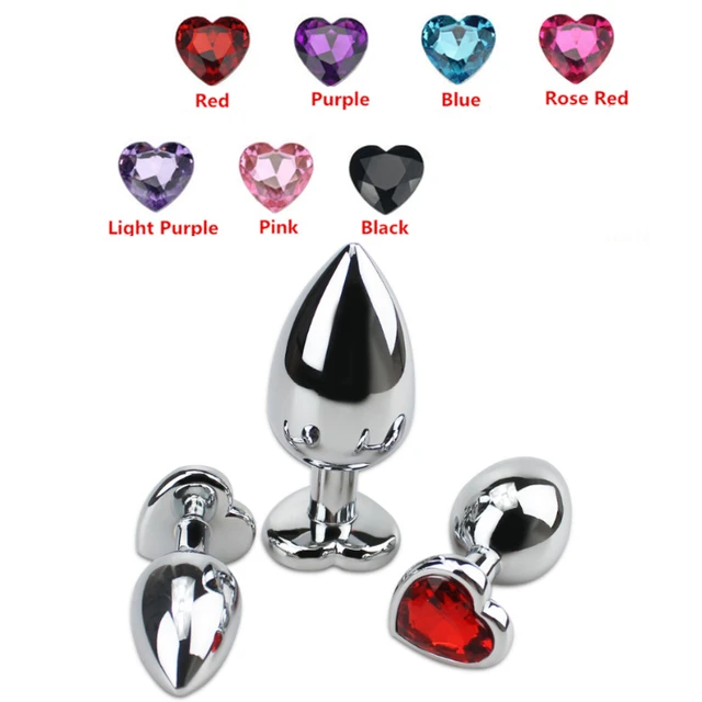 Tapón anal de Metal suave para mujer, Juguetes sexuales para mujeres, joyería de cristal, de acero con de corazón tapón anal, masajeador erótico - AliExpress