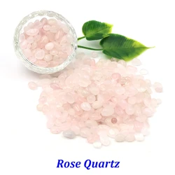 Natural Stone Crystal Chips for Reiki Healing and Aquarium Decoration (Rose Quartz)