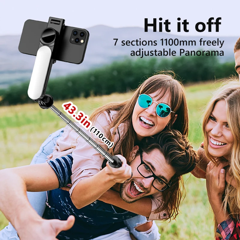 Selfie Stick KEELEAD L15 with Fill Light Foldable Mini Tripod Wireless Bluetooth Remote Shutter for iPhone Smartphones selfie stick tripod selfie stick sports camera selfie stick cell phone selfie stick smartphone selfie stick phone selfie tripod