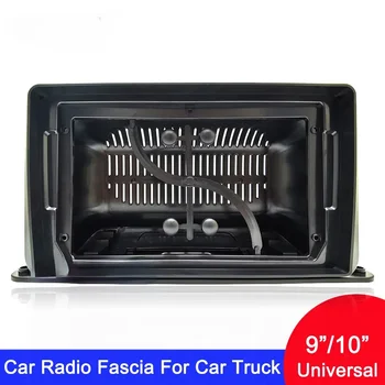 Fascia de Radio Universal para coche, Android 2, doble Din, 9 "y 10", para coche antiguo, camión, autocaravana, Panel estéreo, marco de montaje para tablero, Kit de molduras faciales 1
