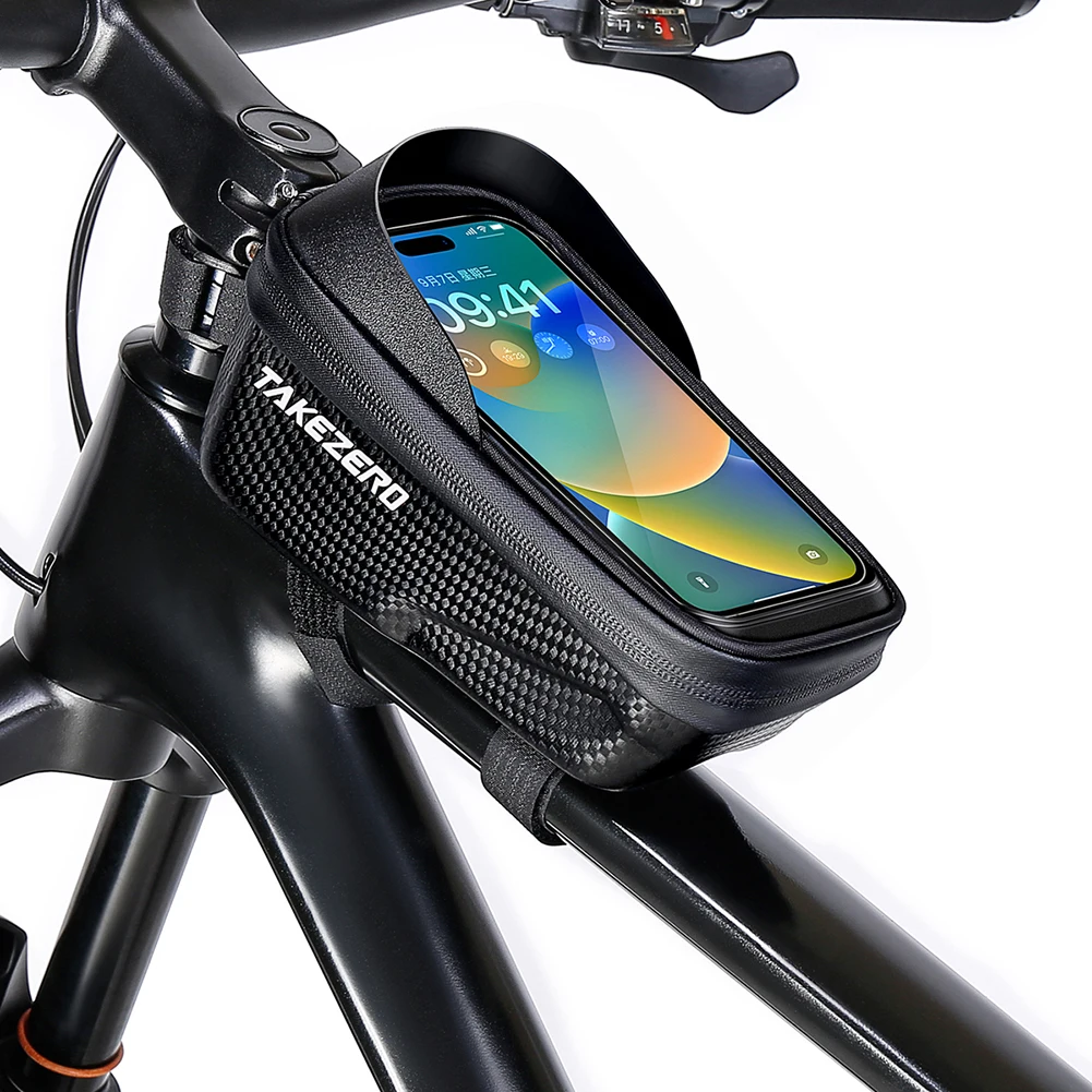 Borsa Bici Impermeabile Borsa Per Bici Sul Tubo Superiore Impermeabile - Con Porta Cellulare Touch Screen, Capacità 1.7L Borsa Mtb Da Telaio