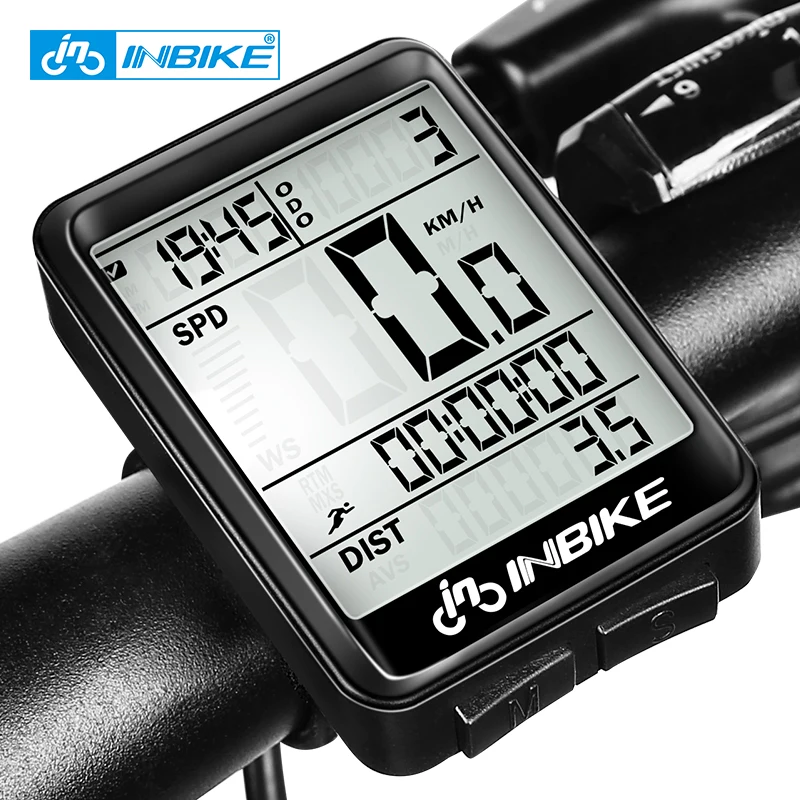 INBIKE Rainproof MTB Bike Computer Bicycle Speedometer Wireless Wired Odometer Cycling Watch LED Screen Measurable Watch GPS