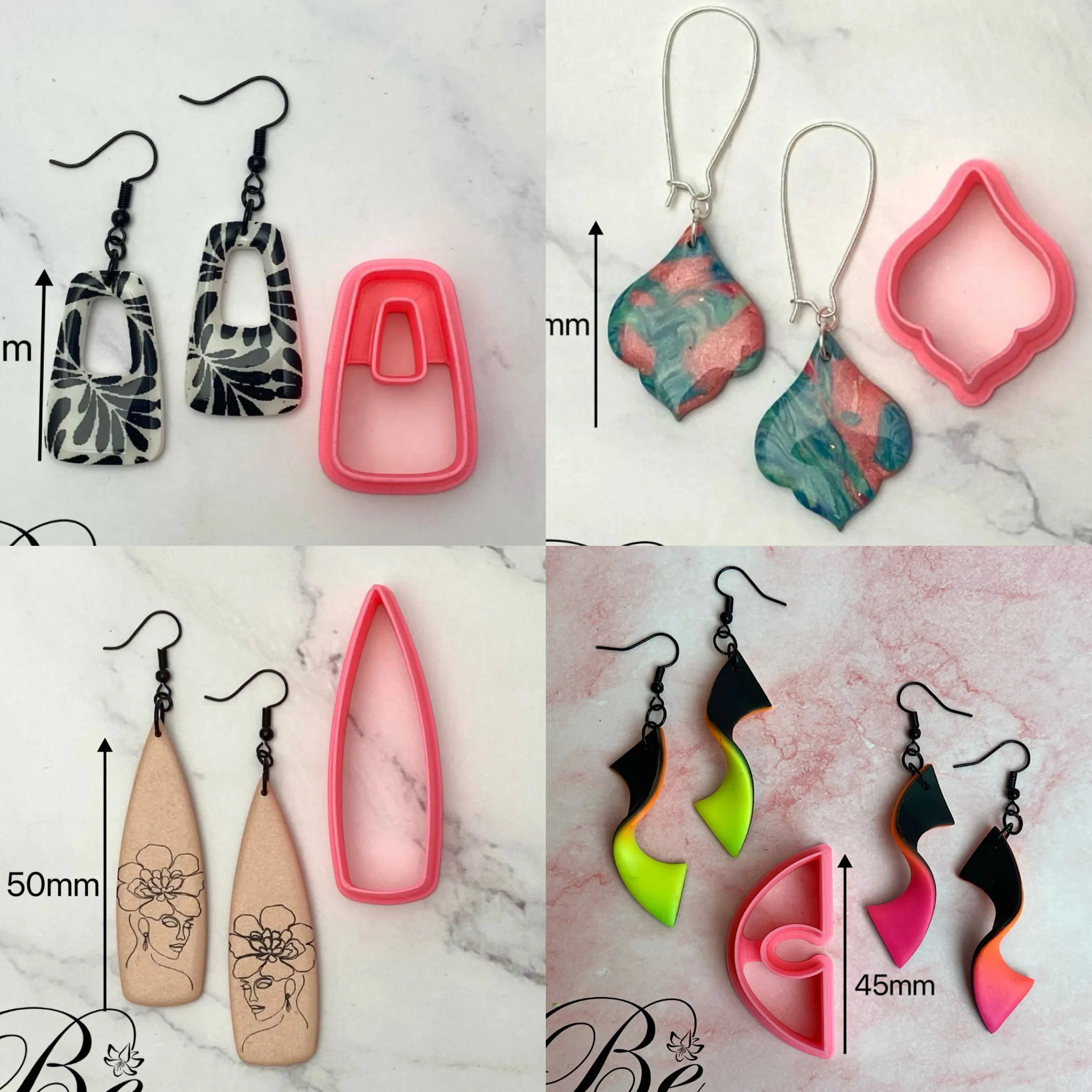 Organic Polymer Clay Cutters for Earrings Making Polymer Clay Earring Cutter polymer clay cutter