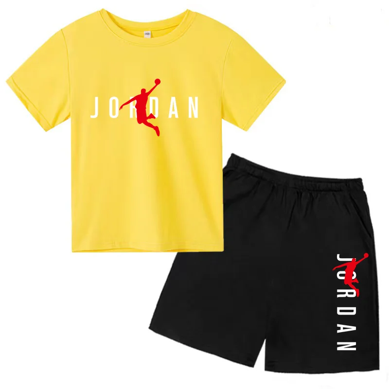 Kids' Activewear Boys Girls Teen Summer Short Sleeve Tops Kids Casual Sun Rice Fashion Short T Shorts Outdoor Tracksuit 4