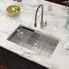 30 Inch Undermount Kitchen Sink 16 Gauge Stainless Steel Workstation Round Corners Single Bowl Under Counter 3