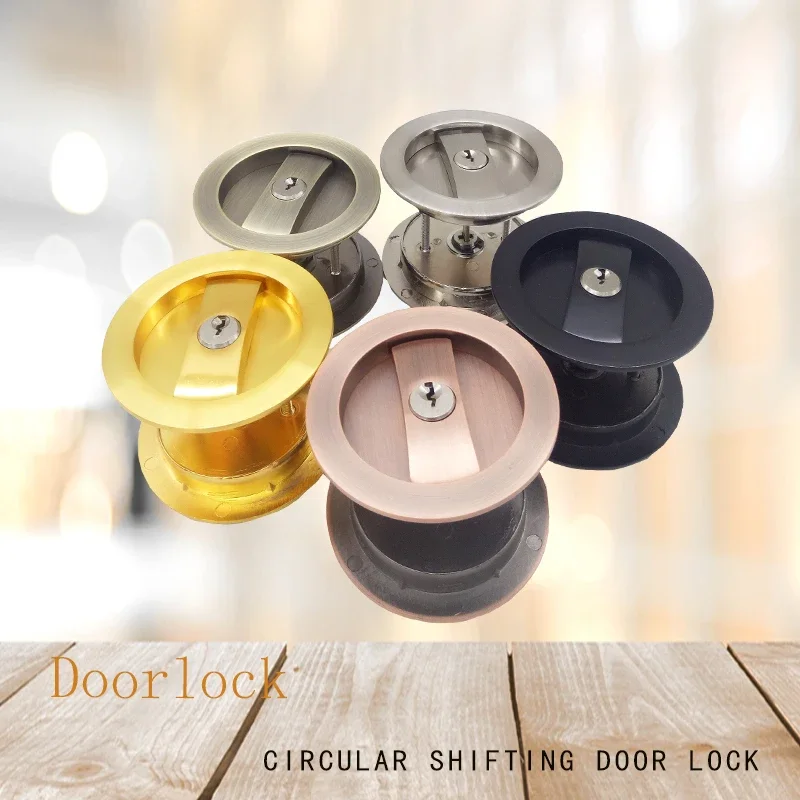 Sliding Door Lock Invisible Indoor Single Side Key Lock Folding Door Kitchen Balcony Boor