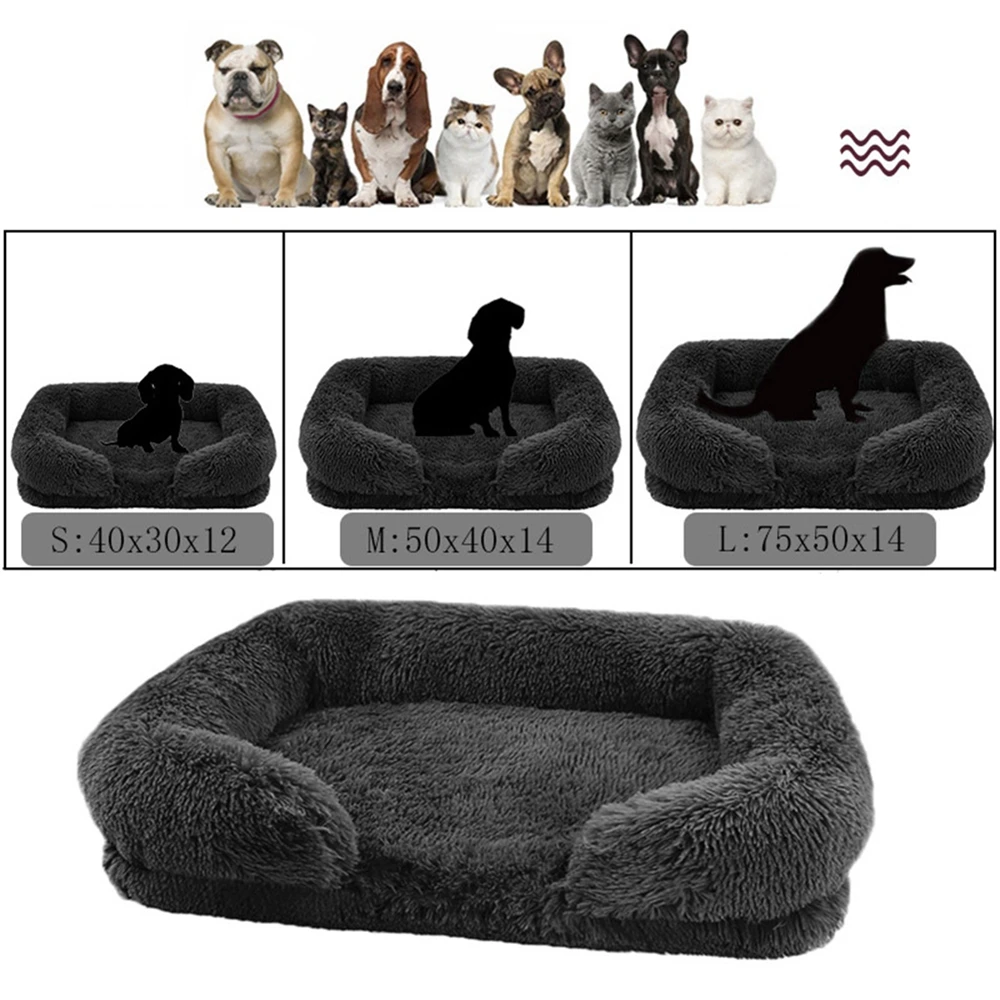 Super Warm Dog Bed Plush Pet Bed Winter Thickened Cushion Dogs Sleeping