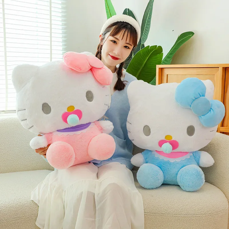 

Cartoon Anime Sanrio Hello Kitty Plush Stuffed Toy 2023 New Kawaii Pacifier Series Lovely Sofa Pillow Room Decoration Child Gift