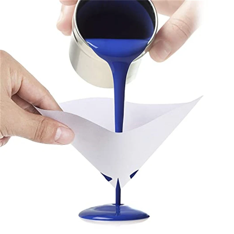Automotive Arts Crafts Painting Paint Strainer 100 Micron Fine Mesh Paper Paint Filter Cone Fine Nylon Mesh Funnel Hooks paint filter paper filter
