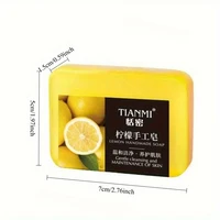 Savon artisanal au citron, 2 pièces, nettoyant hydratant, adapté à tous les types de peau, pour hommes et femmes 6
