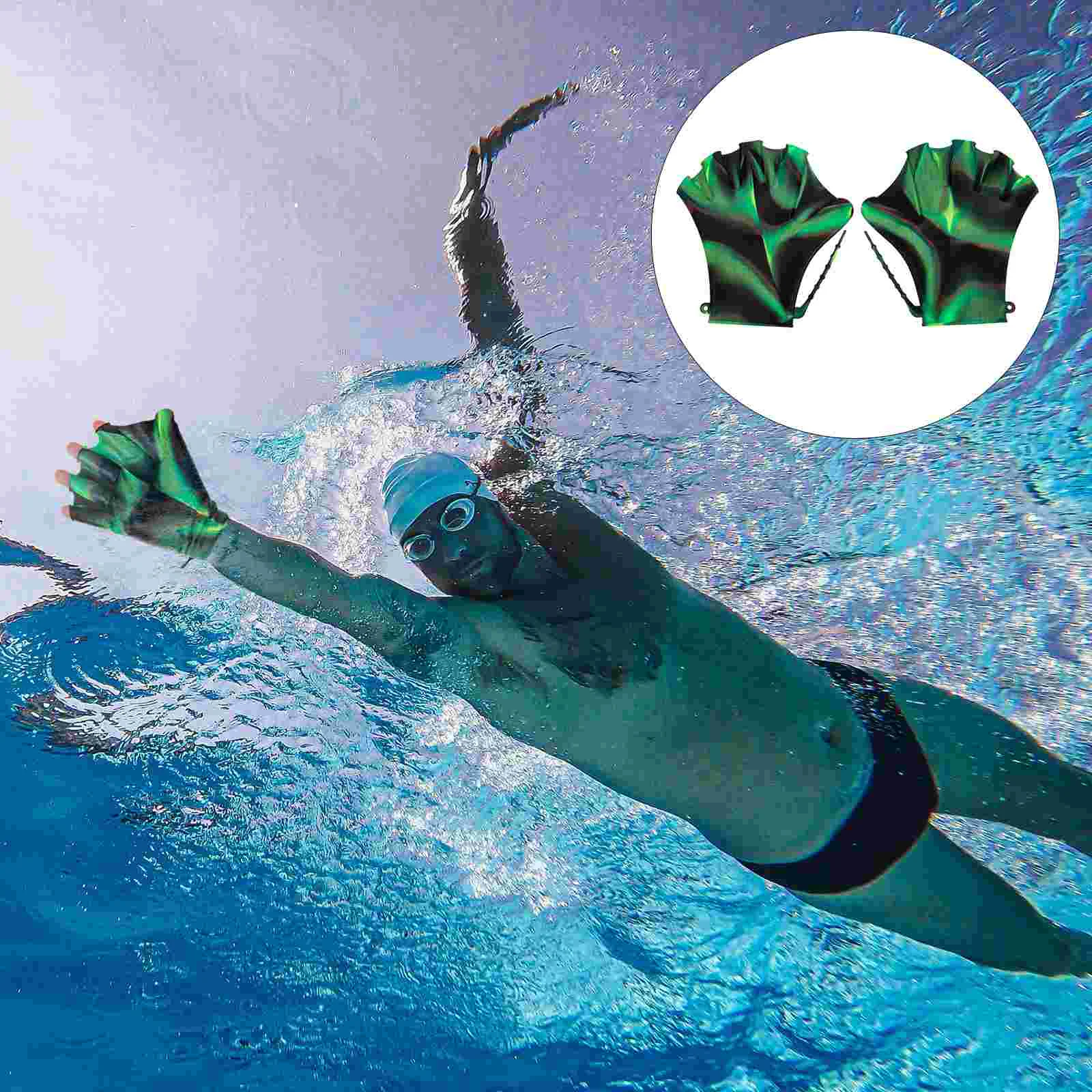 

of Hand Webbed Gloves Swim Paddles Swimming Pool Gloves Diving Auxiliary Gloves Swimming Paddles Swimming Hand Paddles