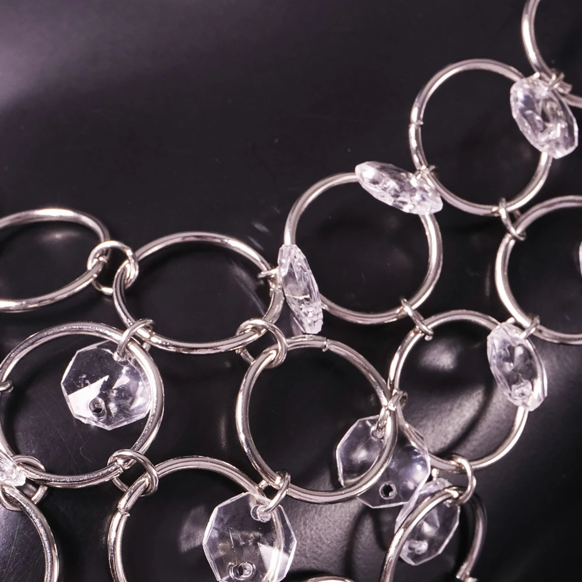 Sexy Openwork Crystal Chest Chain Metal Iron Rings Slingfor Women's Tops Chain  Summer Bikini Party Lingerie Body Chain Jewelry