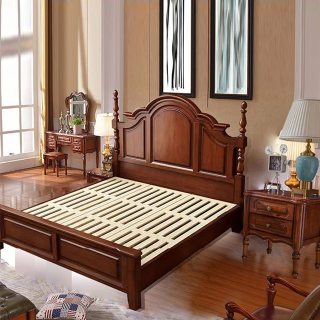 Ambicioso almohadilla dialecto Camas de madera maciza de alta calidad, juego de dormitorio americano  tradicional de diseñador, muebles para dormitorio _ - AliExpress Mobile