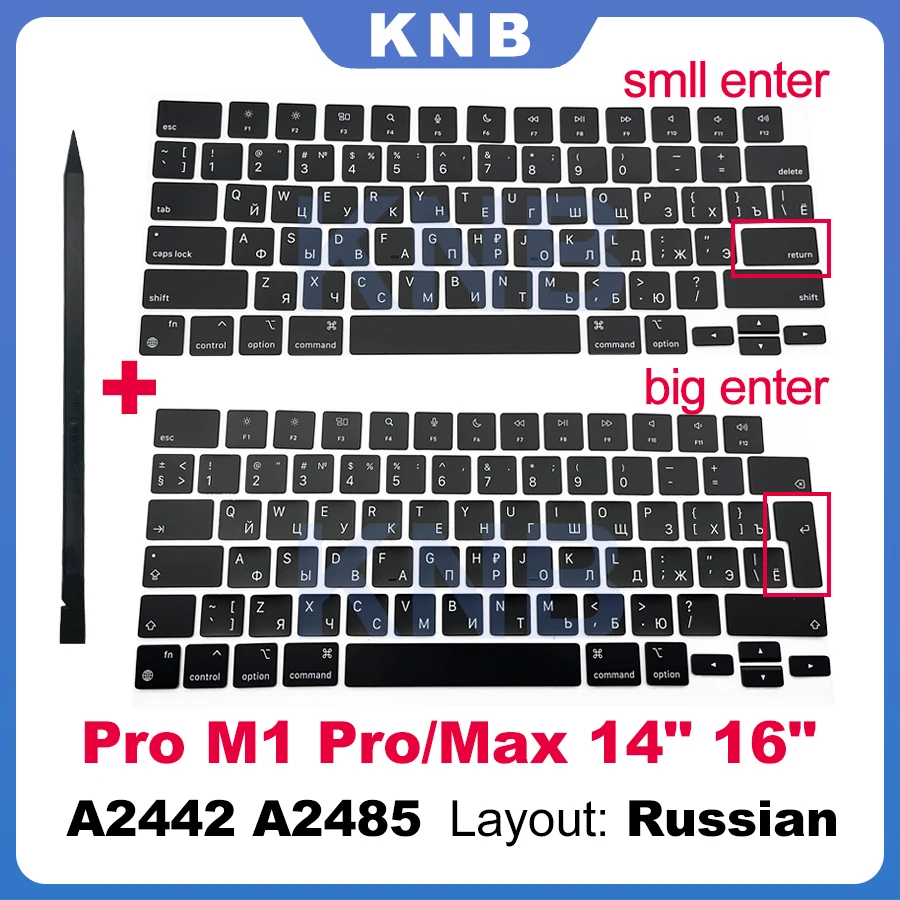 Macbook Pro M1 Pro/Max Retina 용 2021 키 캡, 러시아 RU 키 캡, 가위 키보드, 14 인치, 16 ...