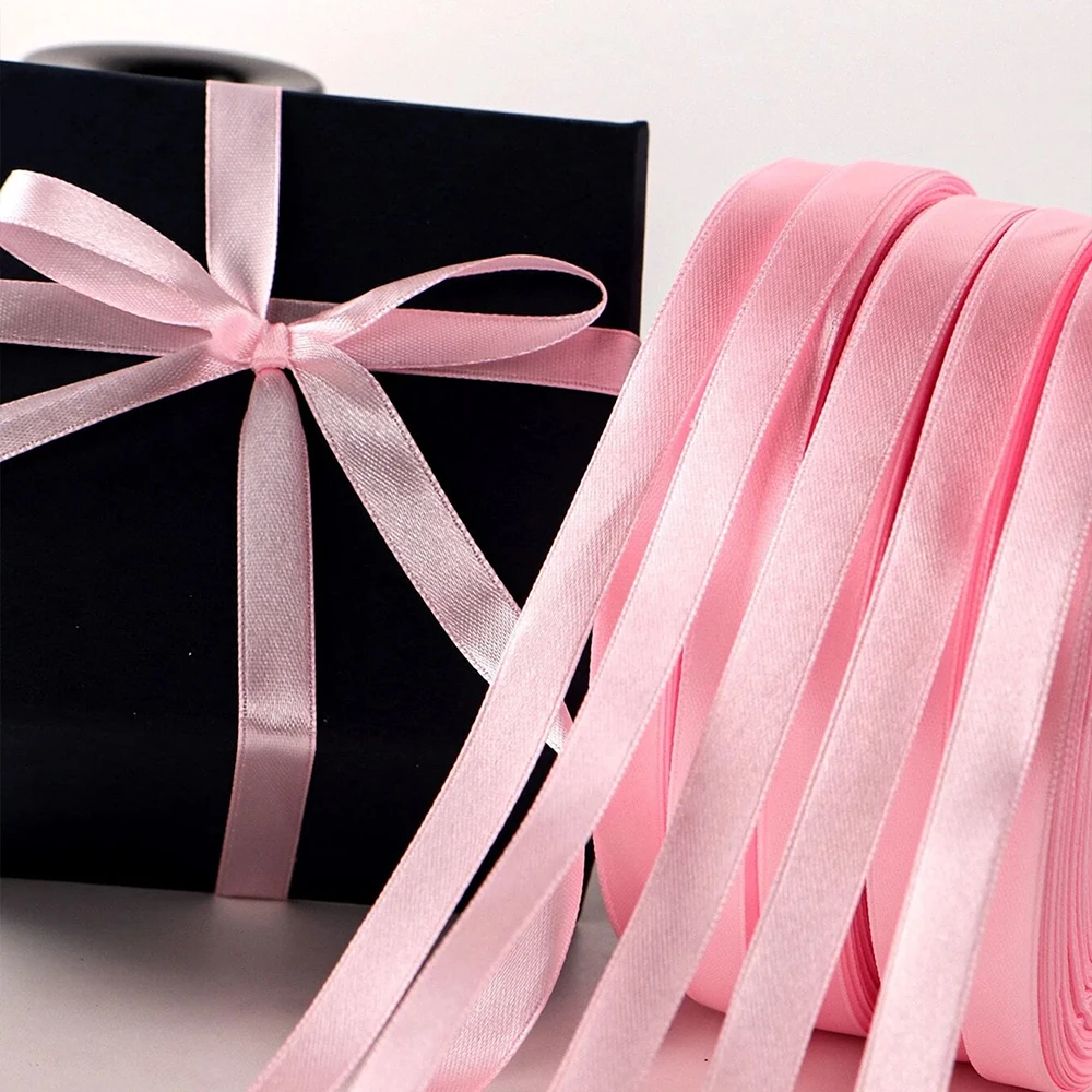 Ribbon Decoration 0.6/1cm Wide Ribbon for Gift Packaging Box DIY Craft 1 roll/5 rolls