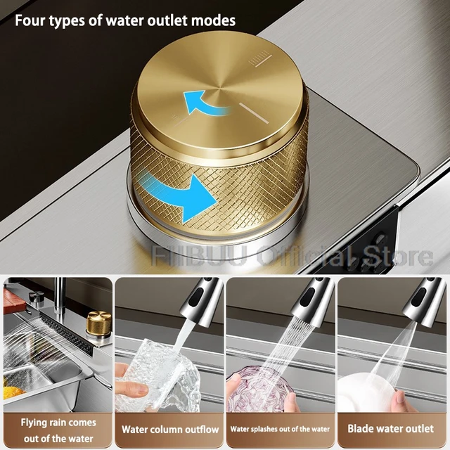 Multifunctional Large Capacity kitchen Sink 304 Stainless Steel Single Bowl Thickened Handmade Basin Multiple With Accessories 4