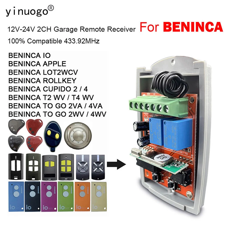 New Beninca Receiver Garage Door Remote Control Beninca To.go 2va 4va