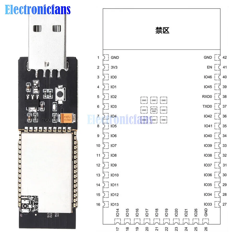 ตัวเลือกสินค้า บอร์ดพัฒนา ESP32-S2 Flash 4MB สำหรับ PS4 USB