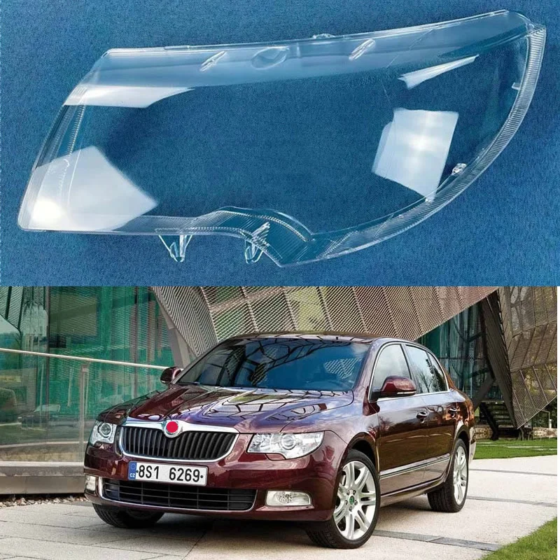 

Automobile headlamp housing For SKODA Superb Headlamp shell Transparent glass cover 2009 2010 2012 2013 headlight cover