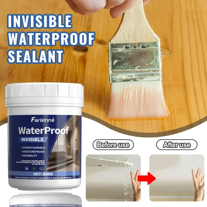 Ultra-Invisible Transparent Waterproof Sealant - Nano Leak-Proof Coating, Crystal Clear Adhesive for Permanent Problem Solving