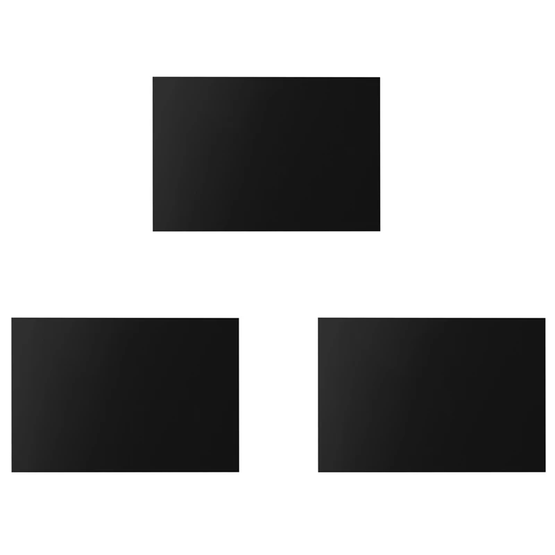 

3X Guitar Bass Pickguard Sheet Scratch Plate Blank Material 1 Ply Black 43 X 29 Cm