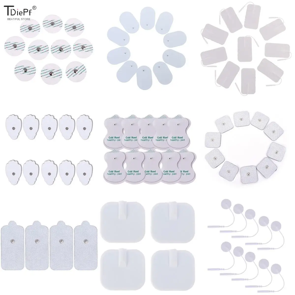 

10pc Non-Woven Fabric Electrode Patch Medical Disposable ECG Accessories Non-Woven ECG Electrode Pads Electrocardiogram Accessor