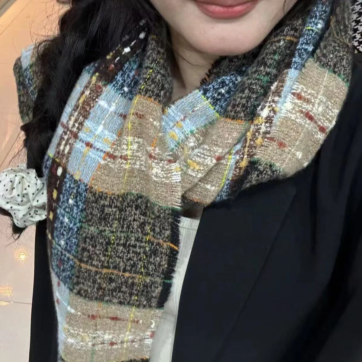FKYBDSM Scarf Pashmina Shawls Wraps Of Evening Dresses Travel Office Winter Wedding Cashmere Feel Large Scarves