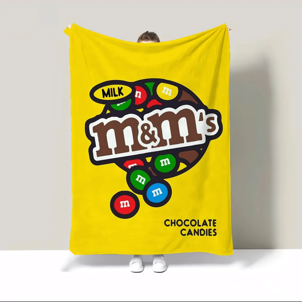 M&M's Home Interior Character Blanket 150x200 Custom Blankets Characters Knitted Plaid Microfiber Bedding Beach Towel Bed Throw 5