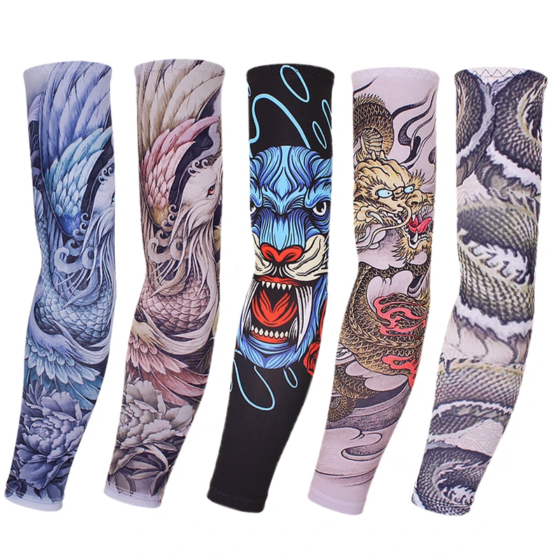 

Cooling Cycling Arm Sleeves Anti-UV Protection 2 Pieces 3D Sports Elastic Arm Cover for Driving Running Basketball Football Golf