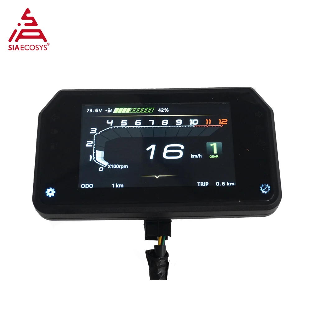 SIAECOSYS Adjustable TFT T15 with CAN-BUS Speedometer for Electric Scooter Optional Instrument LCD Display Speedometer