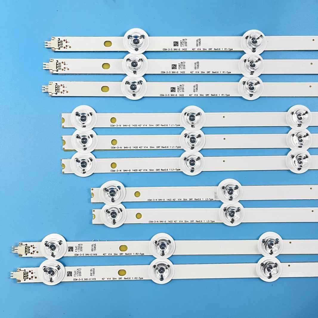 NEW10PCS LED backlight strip for 42LB670V 42LB671V 42LB673V 42LB675V 42LB677V 42LB679V 42LB700V 42LB730V 42LB731V 42LB720V