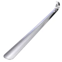 Shoe Horn Reach Flexible Durable Handle Professional Metal Silver Color Shoe Horn Easy To Use Convenient Lifter Long Shoe Spoon 2
