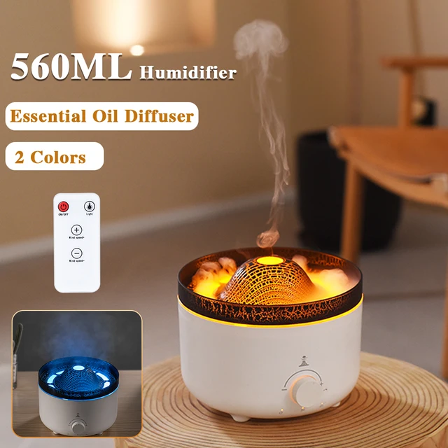 Jellyfish Fire Volcano Humidifier Air Diffuser Wholesale Portable Flame Oil  Esse