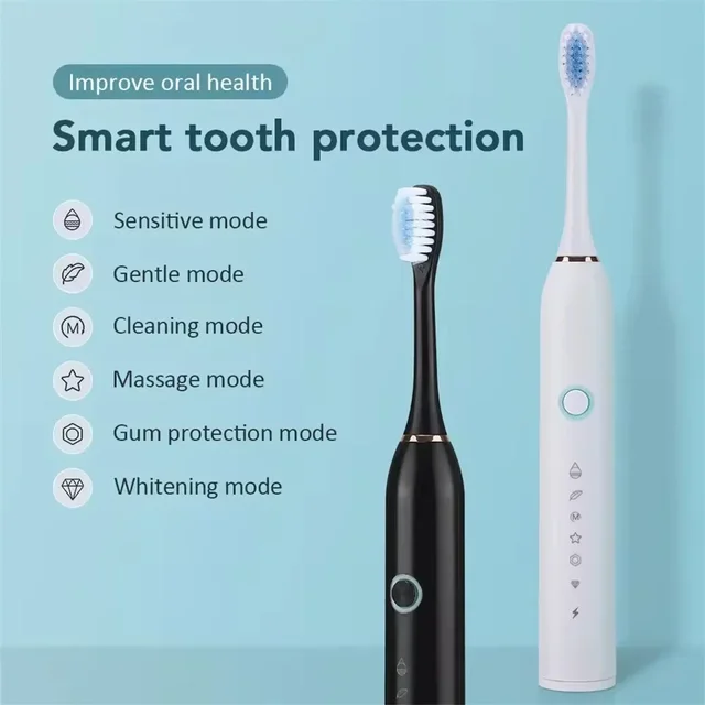 Automatic Electric Toothbrush Adult CHILDREN'S Universal Soft-bristle Toothbrush Charging Six-speed Automatic Toothbrush 1