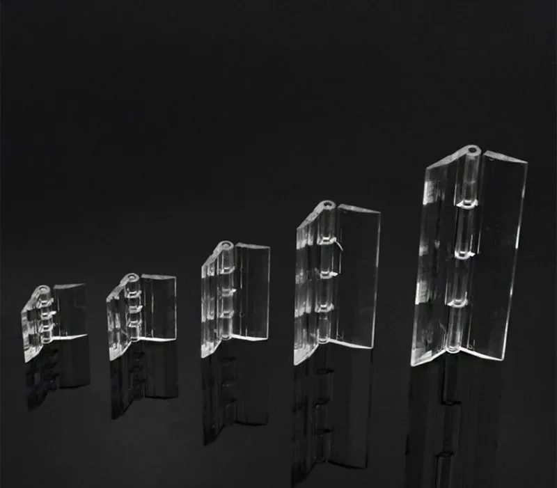 Transparent Plastic Folding Hinges Durable Clear Acrylic Hinge Tools Cabinet Hardware Furniture Cabinet Door Hinges 10Pcs