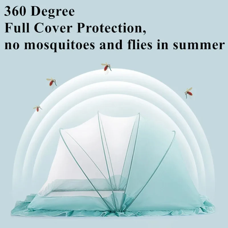 Baby Mosquito Net Bed Tent Kids Portable Folding Crib Cover Bassinet Mosquito Net Cover to Keep Cats Out Breathable Net 4