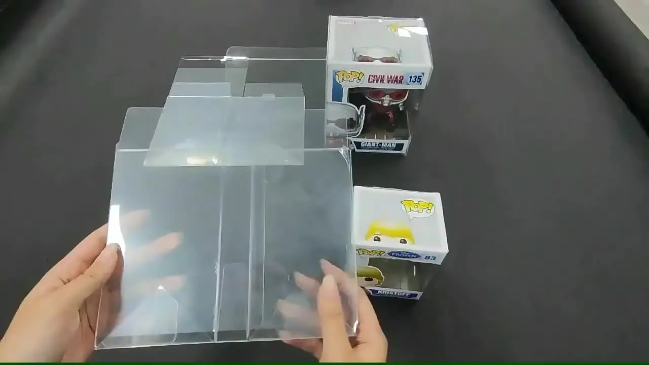Baskiss Lot de 8 coques de protection pour 2 figurines Funko Pop, 0,55 mm, ultra épaisses et résistantes avec languette de verrouillage, résistantes aux rayures (8 Baskiss Lot de 8 coques de protection pour 2 figurines Funko Pop, 0,55 mm, ultra épaisses et résistantes avec languette de verrouillage, résistantes aux rayures (8