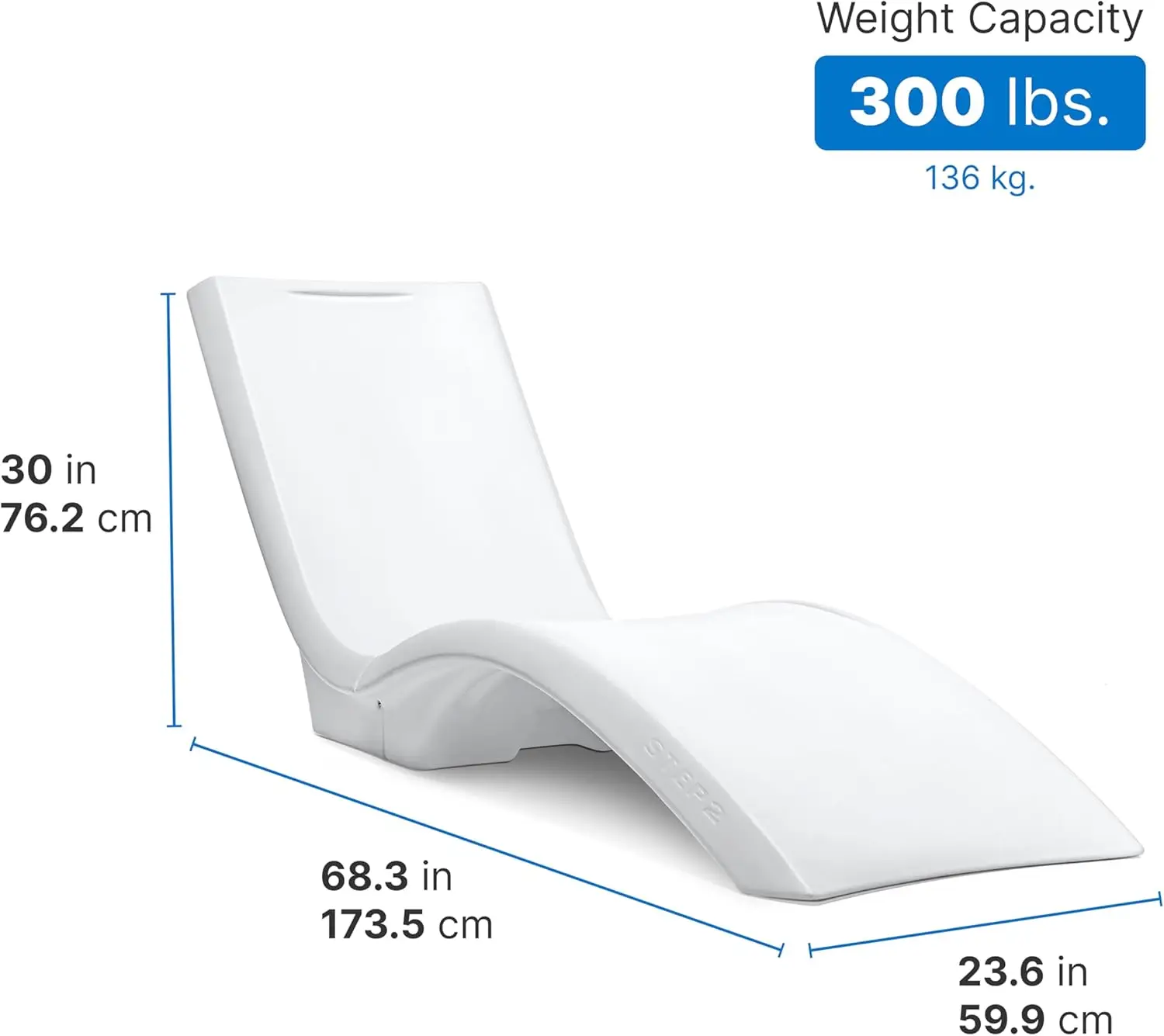 Pool Lounger, Fade-Resistant, Waterproof Patio Furniture, Pool Lounge Chair for Sun Shelf, 5