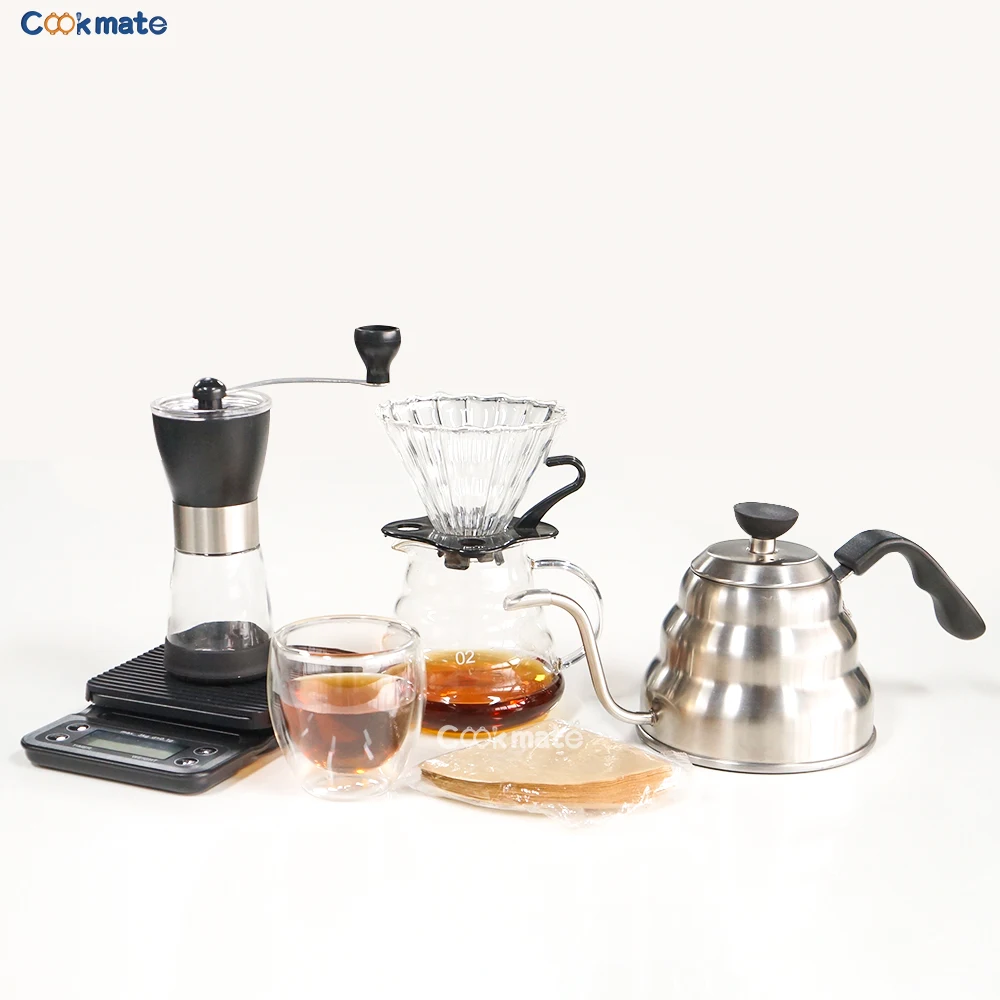 Hot Sale Pour Over Drip Coffee Accessories Kit 1.0L Kettle