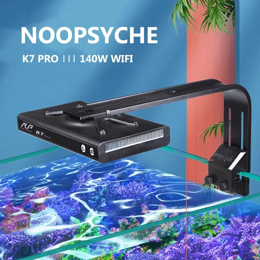 

Noopsyche NP K7 Pro V3 III 140W App WiFi Full Spectrum Saltwater LED Aquarium Light for Coral Reef SPS/ LPS