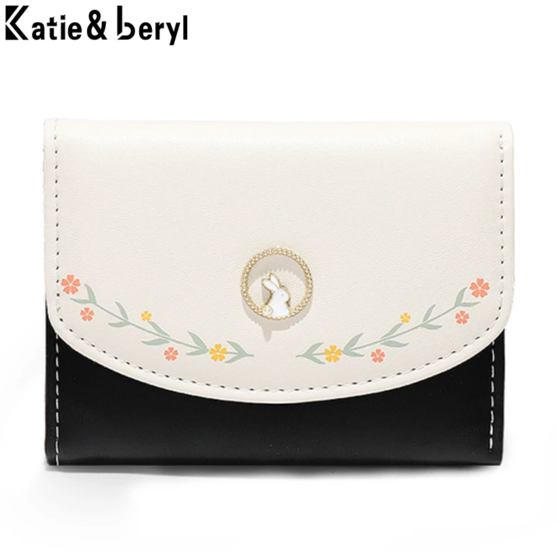 Sweet Rabbit Small Wallets For Women Soft PU Leather Coin Pocket Purses