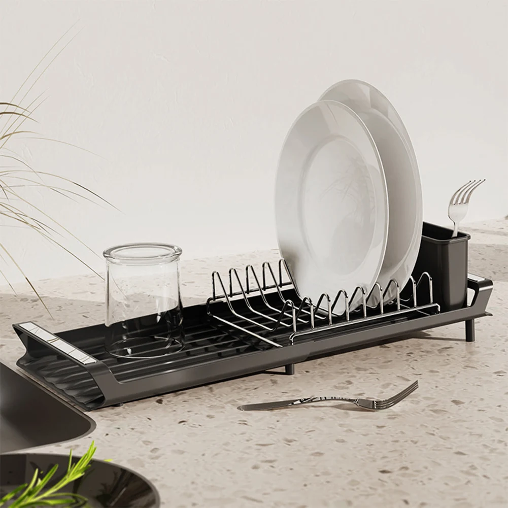 Dish Drying Rack Extendable Dish Rack for Kitchen Countertop with