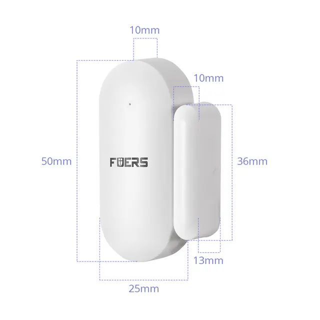 Fuers 433mhz Door Sensor Wireless Mini Door Window Magnet Sensor Alarm Detector For W210 W214 G95 G60 Home Security Alarm 4