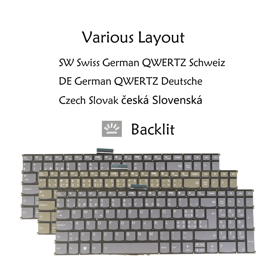 Clavier AZERTY Français Original Pour Lenovo Ideapad 1 15ALC7 82R4 - Neuf D'origine